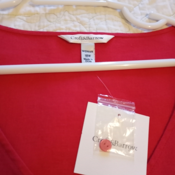 DONATED! Croft and Barrow NWT red dress - Picture 4 of 4